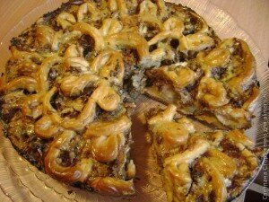 Пошаговый рецепт мясного пирога"Соблазнительная Хризантема" с фото